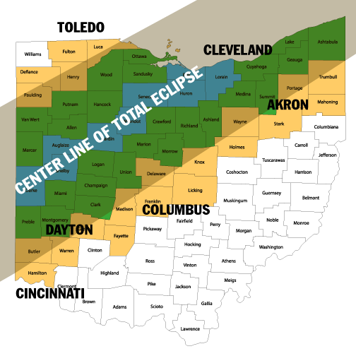 Solar Eclipse Ohio Map